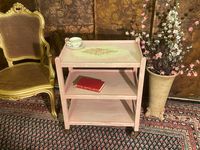 Vintage Shabby Chic Brocante Handpainted Sidetable/ Trolley &euro;95