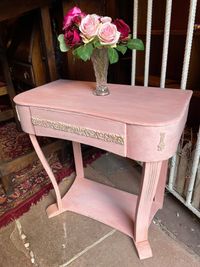Vintage Shabby Chic Brocante handpainted Romantic Side Table &euro;125